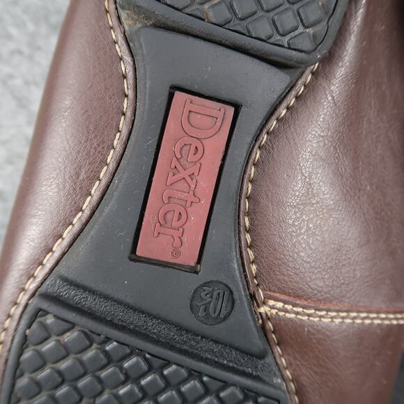 Dexter Shoes Mens 10.5 Casual Loafer Slip On Leather Brown Moc Toe Driving Flats main image 5